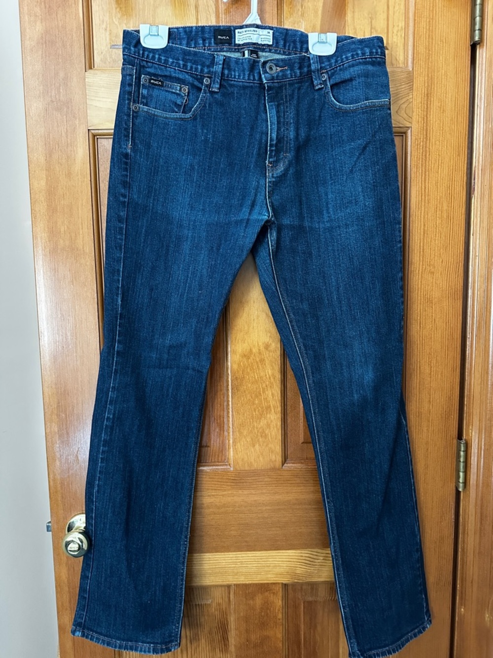 RVCA Men’s Deep Blue Straight Leg Jeans Size 34